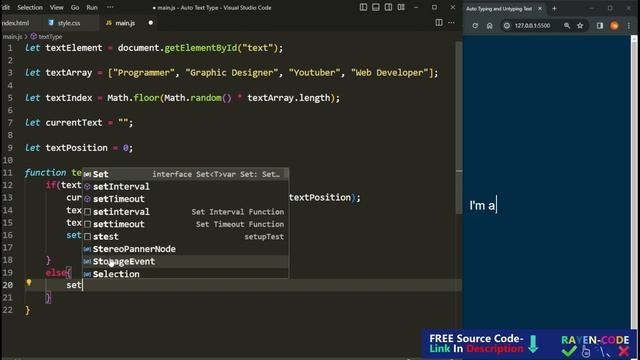 Auto-Type Text Effects with HTML, CSS, and JavaScript | Web Design @rayen-code смотреть онлайн