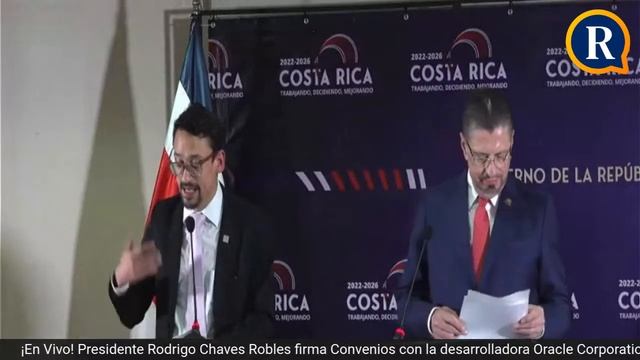 Presidente Rodrigo Chaves Robles, firma de Convenios Oracle смотреть онлайн