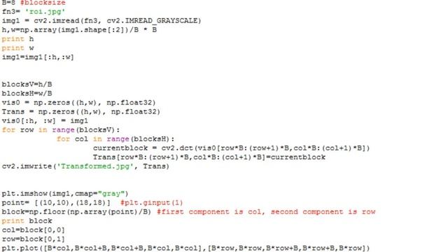 DCT IDCT OPENCV PYTHON смотреть онлайн