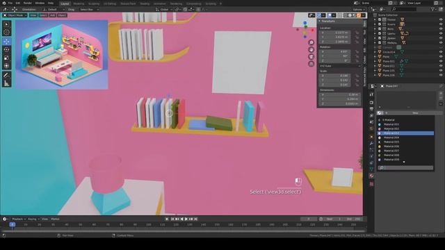 Моделируем Low poly комнату в Blender 2.8 | Часть 3 | Уроки blender 3d для начинающих смотреть онлайн