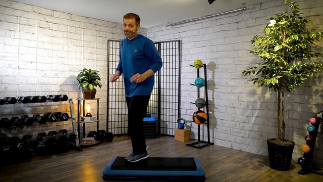 Basic Step Aerobics - step workout no spins - Steve SanSoucie SS Fit Studio смотреть онлайн