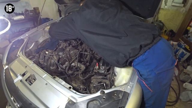 Глобальный ремонт — LADA (ВАЗ) Priora Седан, 1.6 л. Ремонт корпуса термостата Часть 7... ? ... 18+ смотреть онлайн