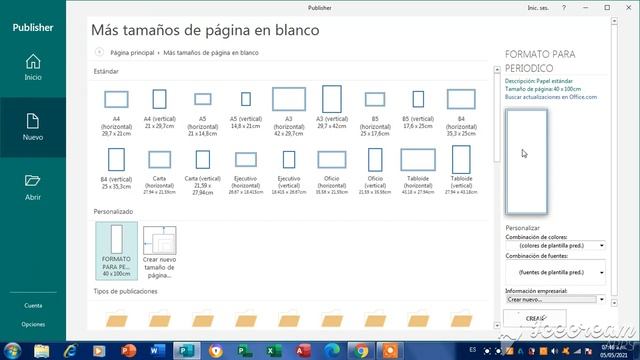 TAMAÑOS DE PAPEL EN PUBLISHER смотреть онлайн