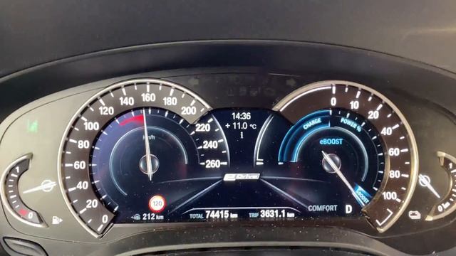 BMW G30 530e Stage 1 100-200 Km/h Beschleunigung Hybrid