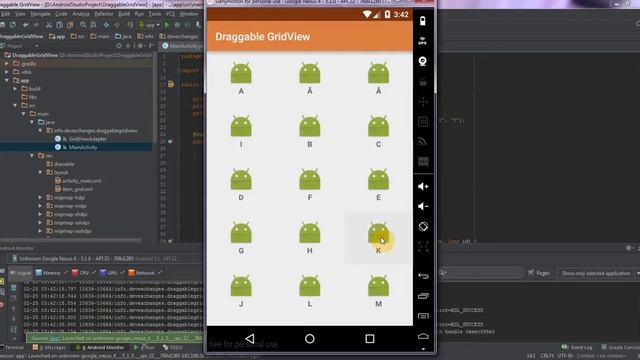 Drag and Drop GridView in Android смотреть онлайн
