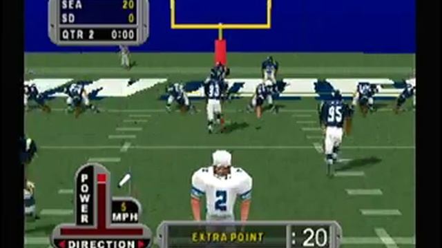 Madden 99 Game 7 Seattle Seahawks at San Diego Chargers Week 8 смотреть онлайн