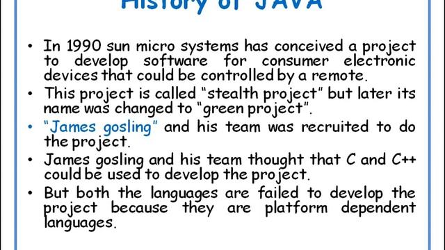 History of JAVA in Telugu || JAVA in Telugu Lecture-1 смотреть онлайн