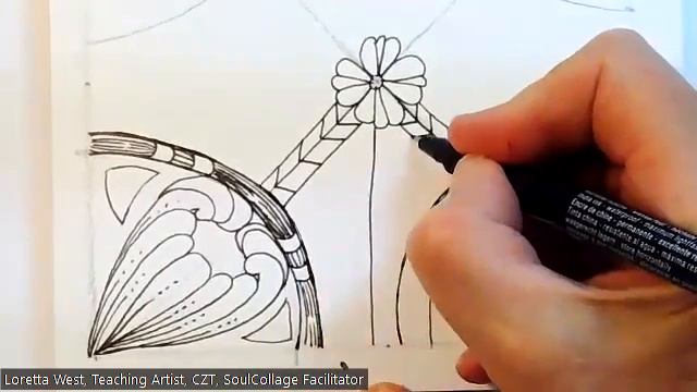 Bloom into Spring - TangleTuesday Zentangle Lesson смотреть онлайн