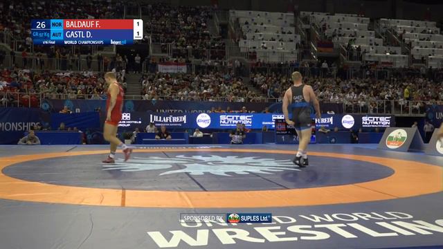 1/16 GR - 97 kg: F. BALDAUF (NOR) v. D. GASTL (AUT) смотреть онлайн
