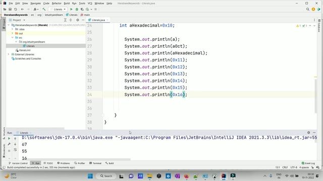 Literals in JAVA with example #java смотреть онлайн