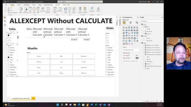 MSHGQM - ALLEXCEPT Without CALCULATE in Microsoft Power BI смотреть онлайн