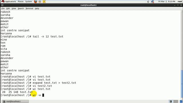 rhel 6 use of head,tail,expand,wc,bc,df,du in redhat linux with aasaanhaina.com смотреть онлайн