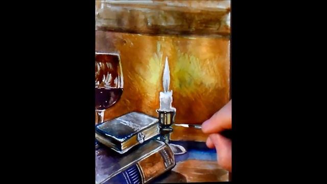 Скетчи акварелью для начинающих. Как нарисовать горящую свечу акварелью смотреть онлайн