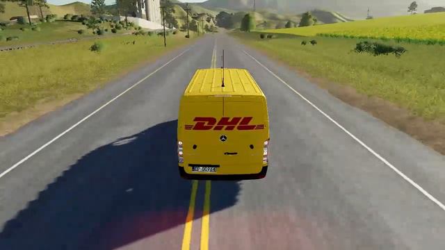 Farming Simulator 19 Mercedes Benz Sprinter kurier DHL [DL] смотреть онлайн