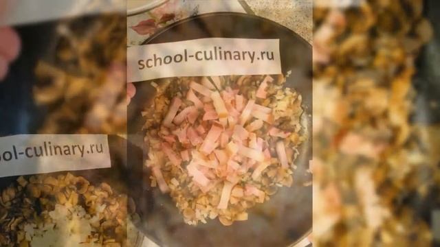 Паста с грибами и копченой грудинкой - school-culinary.ru смотреть онлайн