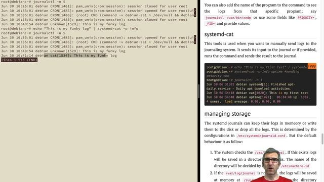 LPIC 1 - 065 - 108.2 (3/3) - System Logging, master systemd-journald, journalctl and systemd-cat смотреть онлайн