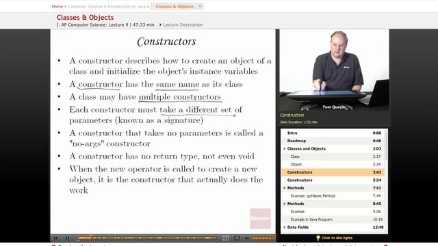 AP Computer Science: Classes & Objects смотреть онлайн