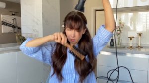 Как уложить челку за пару минут