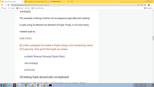 How many ways to create tuple in python?(With Detailed Examples) Python class-32 смотреть онлайн