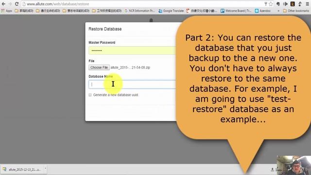 How to Backup old database and Restore to a one in Odoo9 смотреть онлайн