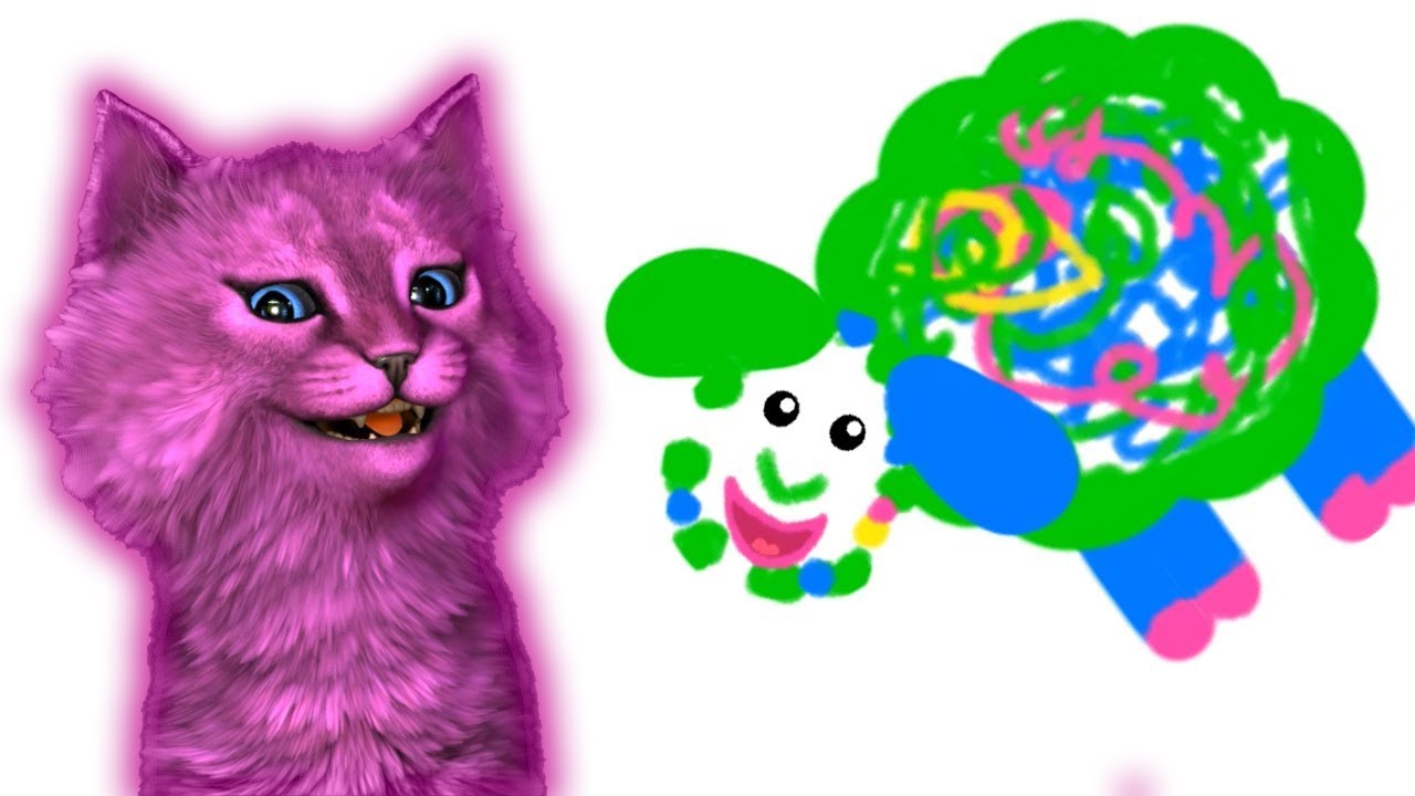 РИСОВАНИЕ для МАЛЫШЕЙ ИГРА для ДЕТЕЙ говорящий КОТЕНОК АБИ играет ДЕТСКИЙ ЛЕТСПЛЕЙ #51 смотреть онлайн