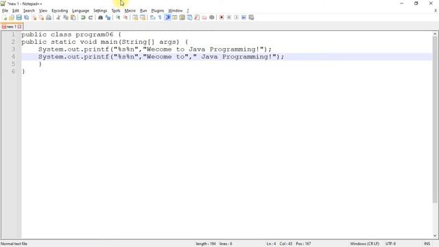 Printing a String in JAVA using printf() | Java Programming | program06 смотреть онлайн