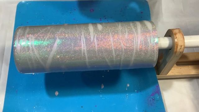 Mica swirl, tack-it method tumbler tutorial. смотреть онлайн