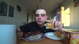 МУКБАНГАСМР ВАФЛИ ВЕНСКИЕChoco PieАРАХИСОВАЯ ПАСТАКОФЕСЛАДКИЙ МУКБАНГОБЖОРEATINGASMRMukbang#214