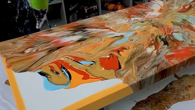 Don't Be Afraid of Yellow! - Make Beautiful Acrylic Paintings with Liquid Paint - Acrylic Pouring смотреть онлайн