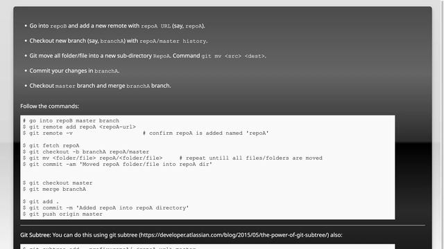Move Git repo A into Git repo B (Not empty) with complete history смотреть онлайн