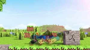 Майнкрафт Анимация - Глупый Стив бьет камень до крови | Stupid steve hits a stone to blood (18+)202