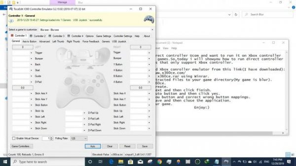 How to play xinput games with direct controller