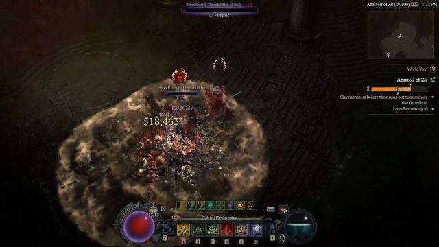 [Diablo 4] Shadow Necro clear Abattoir of Zir T14 смотреть онлайн