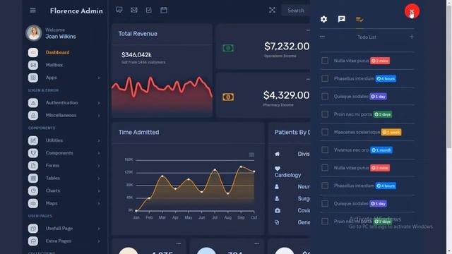 Florence Boxed Dark LTR Responsive Bootstrap 4 Admin смотреть онлайн