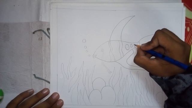 How to make fish sketch in easy way for kids смотреть онлайн