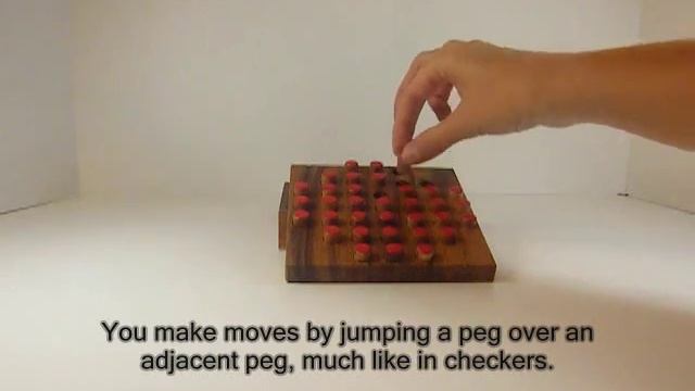 Solitaire Pegs Wooden game puzzle, Brain Teaser - All about смотреть онлайн