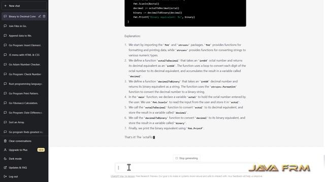 How to convert octal to binary in Golang 1.20 смотреть онлайн