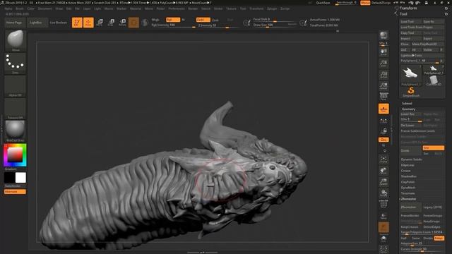 Dragon Concept in Zbrush Timelapse смотреть онлайн