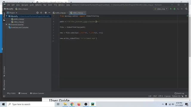 MoviePy | Crop/Trim Video | Video Editing with Python смотреть онлайн