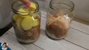 Ужин в банке/Курица в банке с овощами в духовке