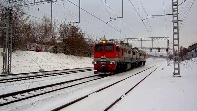Тепловоз 2М62У-0045 (ТЧЭ-2) следует резервом. смотреть онлайн