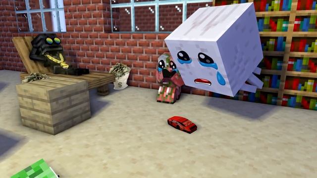 Monster School : horror & funny wheel SPIN Challenge - Minecraft Animation смотреть онлайн