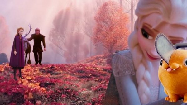 Elsa & Pochita - Chainsaw Man / Эльза и Почита - Человек-бензопила (Crossover)