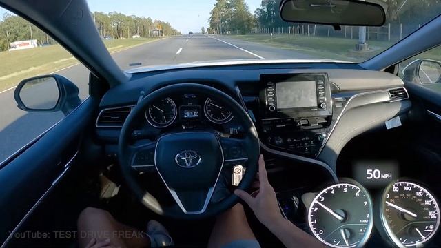 2022 Toyota Camry LE 2.5L FWD 203 HP HIGWAY DRIVE POV FLORIDA USA смотреть онлайн