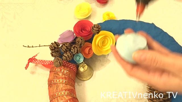 DIY / КРАСИВЫЙ ВЕСЕННИЙ ВЕНОК СВОИМИ РУКАМИ \ ДЕКОР / BEAUTIFUL WREATH \ #KREATIVnenkoTV смотреть онлайн