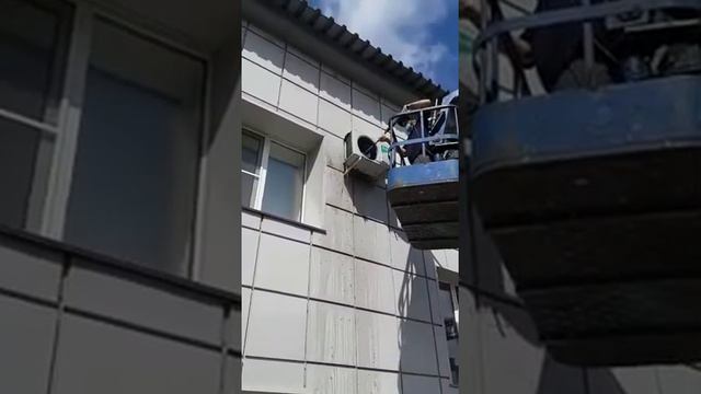 Мойка внешнего блока кондиционера. смотреть онлайн