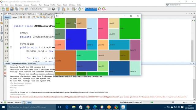 JavaFX Material Design JFoenix Tutorial 60 - JFXMasonryPane смотреть онлайн