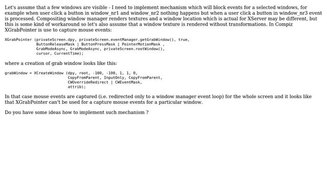 linux x11 window manager - blocking mouse events смотреть онлайн