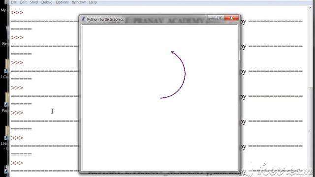 Drawing arc - Python Turtle Graphics смотреть онлайн