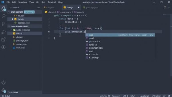 JSON Server Tutorial - 12 - Generate Random Data
